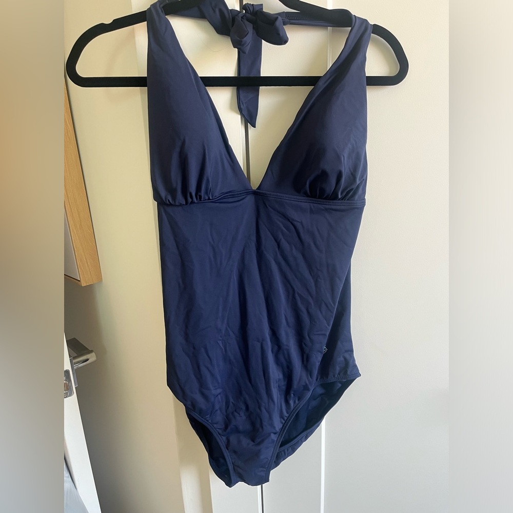 Lands' End Navy Women's One Piece Swimsuit